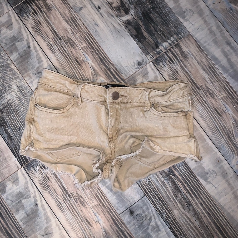 low rise jean shorts
